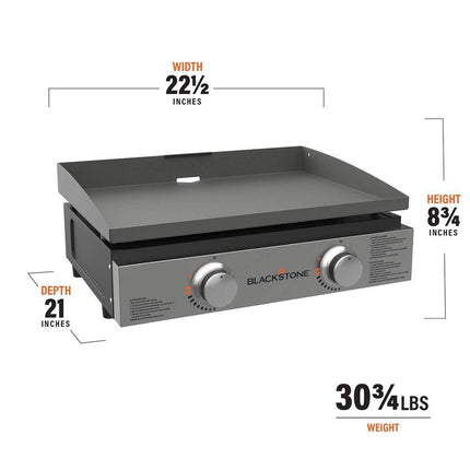 22 Inch Steel Nonstick Black Tabletop Griddle Heavy Duty Cooking Surface