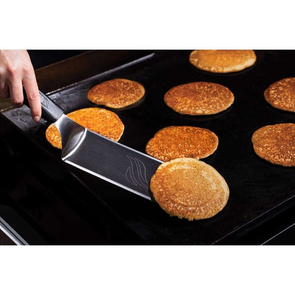 2 Pc BBQ Grill Spatula Set Stainless Steel Black Silver Heavy Duty Tools