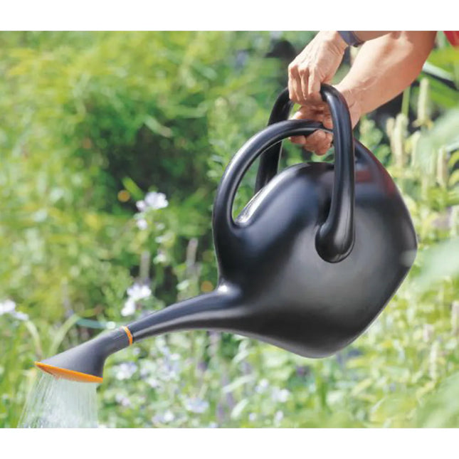 Easy Pour Watering Can 2.6 Gallon Black for Indoor Outdoor Plants