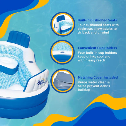 Premier Inflatable Family Pool with Cover Easy Setup One Size Design