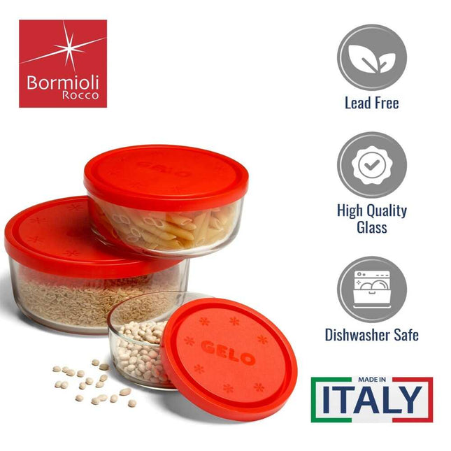 Gelo 4pc Storage Containers with Lids, BPA-Free Kitchen Organization Set