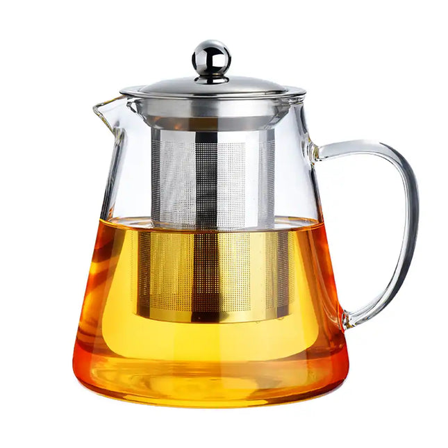 16.9 fl oz Glass Tea Pot with Removable Stainless Steel Infuser Strainer