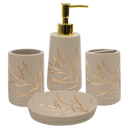 Bathroom Branches Accessory Collection Soap Dispenser Holder Set Decor