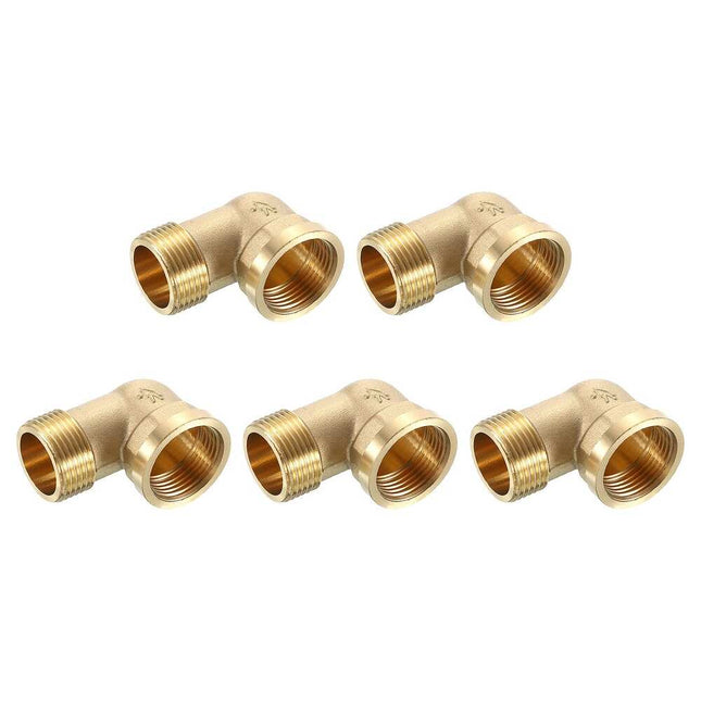 Brass Right Angle Pipe Fitting, 90° Elbow Connector for Fluid, Gas, Fuel & Oil Pipes