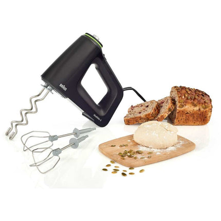 Braun MultiMix 5 350W Hand Mixer Black with Whisks and Dough Hooks Set