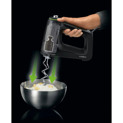 Braun MultiMix 5 350W Hand Mixer Black with Whisks and Dough Hooks Set
