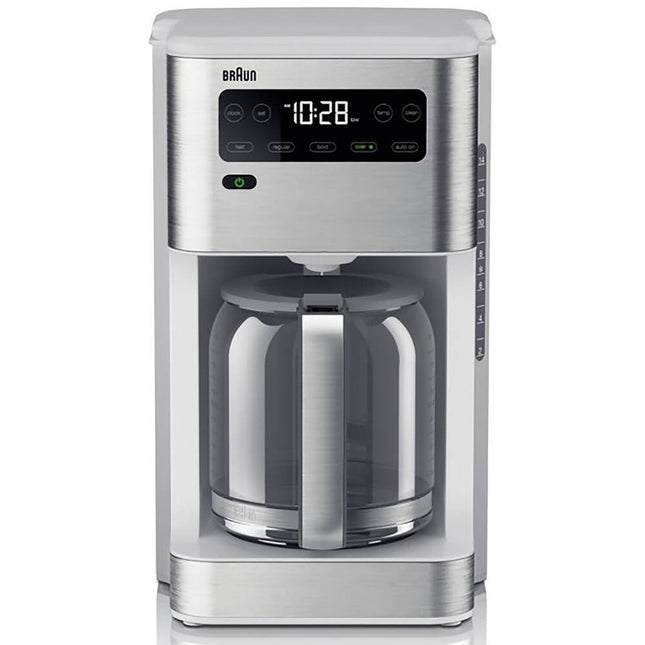 PureFlavor 14-Cup Coffee Maker White Programmable Drip Coffee Machine