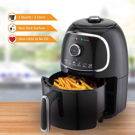 Appliances AF202 2-Quart Electric Air Fryer – Compact & Easy to Use