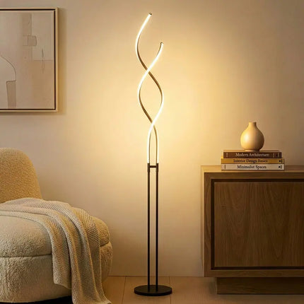 Embrace 60 Inch Industrial 2 Light LED Floor Lamp with Built In 3 Way Dimmer