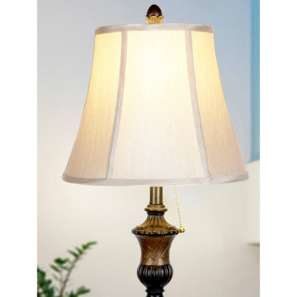 63 Inch Sophia Floor Lamp LED Distressed Bronze Beige Empire Shade Light