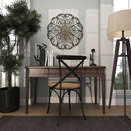 Brown Metal Scroll Wall Decor for Elegant Home Interior Styling