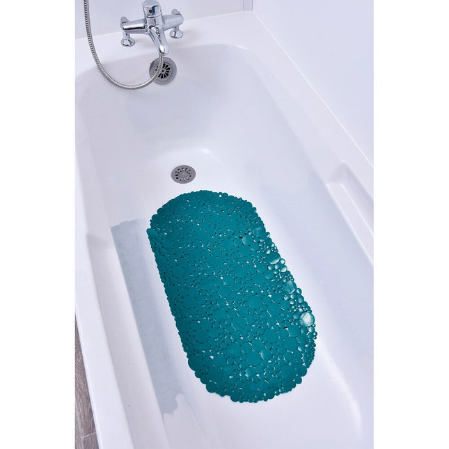Bubbles Non-Slip Oval Bathtub Mat 28x15 Inch Anti-Skid Bathroom Mat