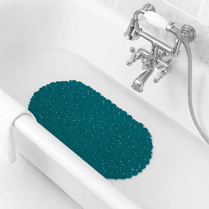 Bubbles Non-Slip Oval Bathtub Mat 28x15 Inch Anti-Skid Bathroom Mat