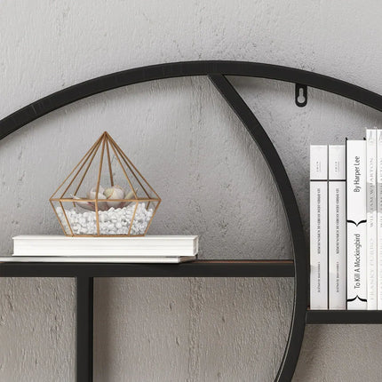 Buckthorn Circular Wall Shelf Industrial Style 34.25" Height Home Decor