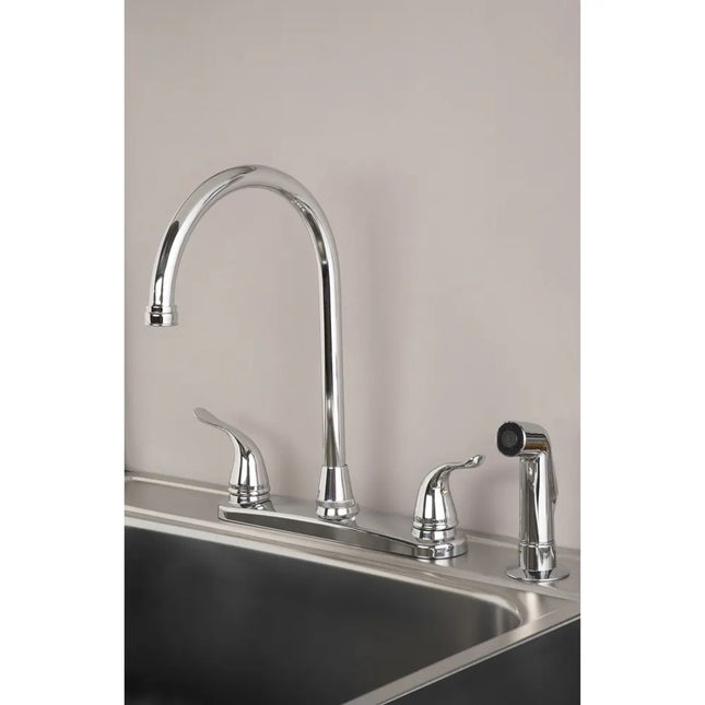 Kitchen Faucet with High Arc – Two Handles & Side Spray