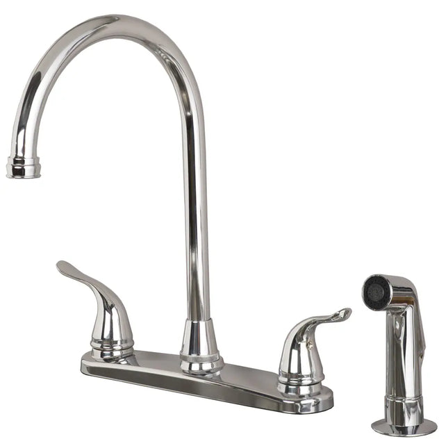 Kitchen Faucet with High Arc – Two Handles & Side Spray