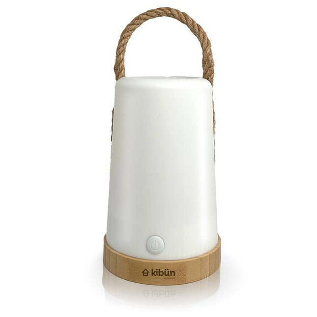 Kibun Groove Cordless LED Outdoor Table Lamp – White, Dimmer, Rechargeable