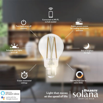 Smart WiFi Connected LED Light Bulb A19 Frost Finish with Multi-Color Control