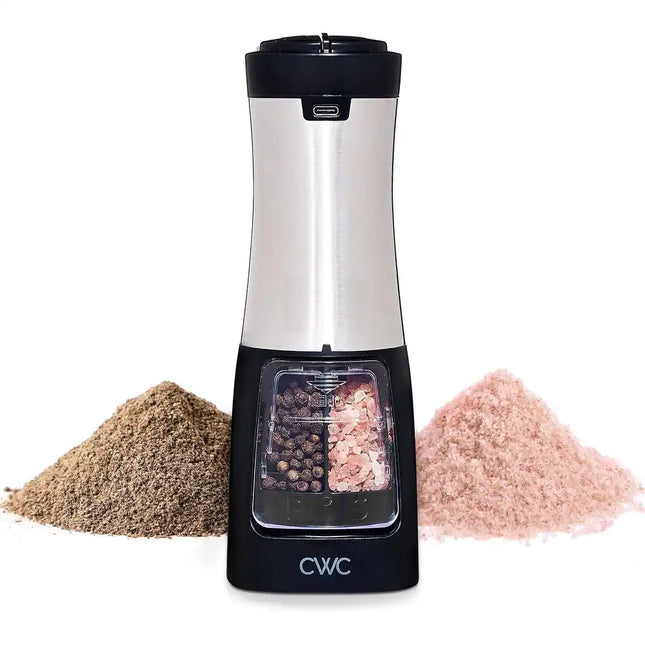Electric 2-in-1 Salt and Pepper Shaker Grinder – Rechargeable Spice Set