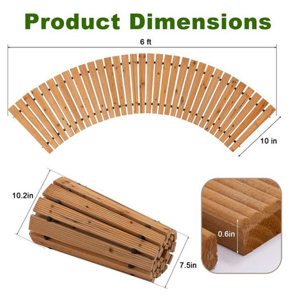 Roll-Out Cedar Garden Pathway – Available in 6, 8, & 12 Ft