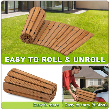 Roll-Out Cedar Garden Pathway – Available in 6, 8, & 12 Ft