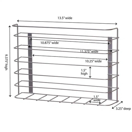 Cabinet Door Cutting Board & Kitchen Wrap Organizer – Space Saving Storage Rack
