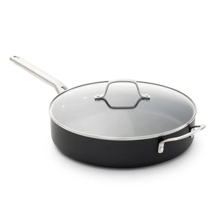 Hard Anodized Nonstick 5 Qt Sauté Pan with Lid Durable Cookware