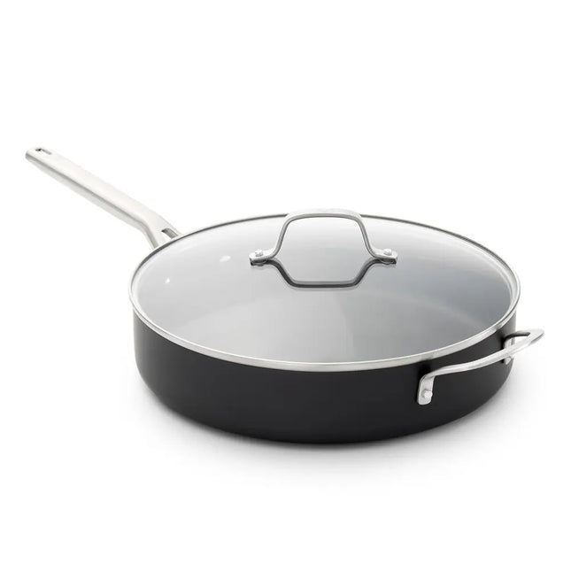Hard Anodized Nonstick 5 Qt Sauté Pan with Lid Durable Cookware