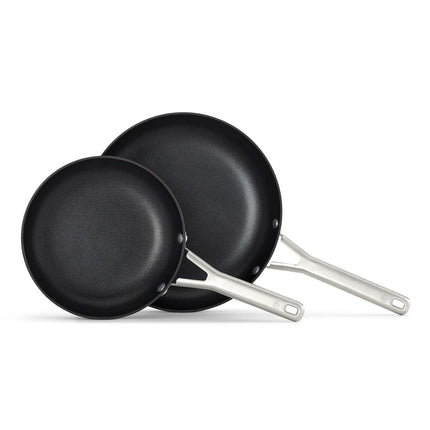 Nonstick Frying Pan Set 8" 10" Hard Anodized Durable Cookware Set