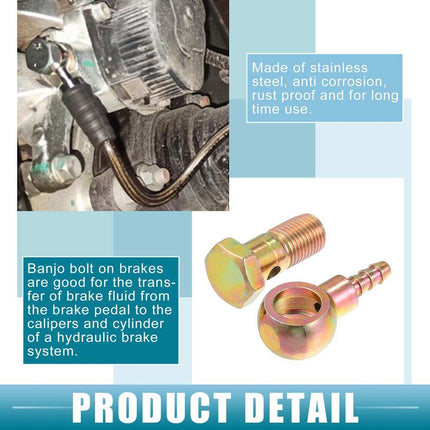 Car Oil Cooler Screw Ball Head Adapter, M12x1.25 Turbo Brake Line Fitting Kit