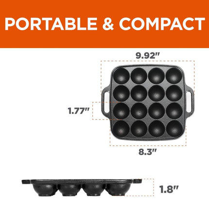 Cast Iron Baking Pan Heavy Duty Oven Safe Bakeware for Cooking