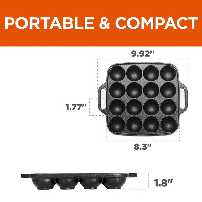 Cast Iron Baking Pan Heavy Duty Oven Safe Bakeware for Cooking