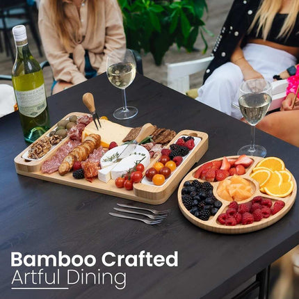 Charcuterie Board Gift Set – Large Bamboo Cheese & Serving Tray