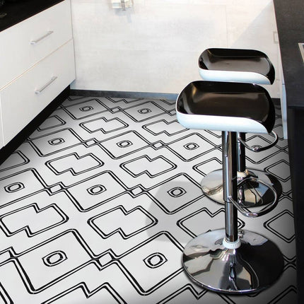 Handmade Chawen White & Black Tiles – Elegant Moroccan Design