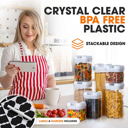 7-Piece Airtight Stackable Food Storage Set – Keep Food Fresh