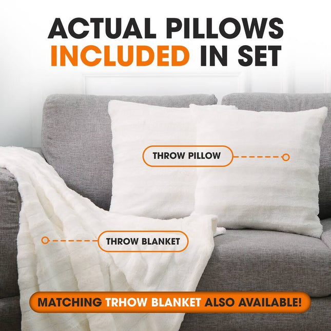 2 Decorative Throw Pillows – Stylish Accent for Couch or Bed