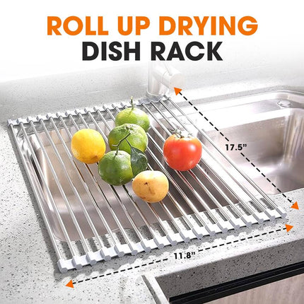 Multipurpose Over-the-Sink Drying Rack – Stainless Steel, Space-Saving