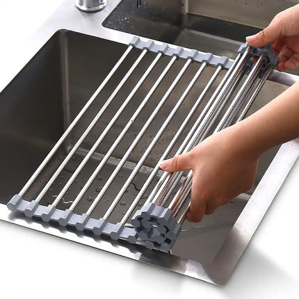 Multipurpose Over-the-Sink Drying Rack – Stainless Steel, Space-Saving