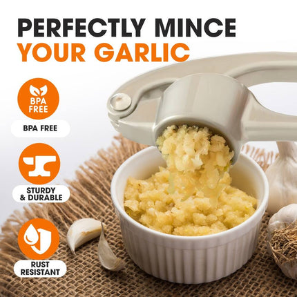 Premium Heavy-Duty Garlic Press – Effortless Crushing & Easy to Clean