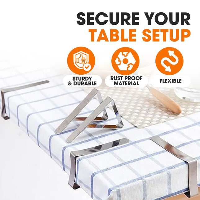 12-Pack Heavy-Duty Tablecloth Clips – Keep Tablecloths in Place