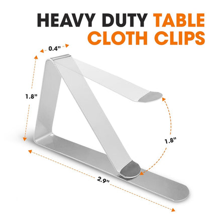 12-Pack Heavy-Duty Tablecloth Clips – Keep Tablecloths in Place