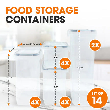 14-Piece Airtight Food Storage Container Set – Keep Food Fresh