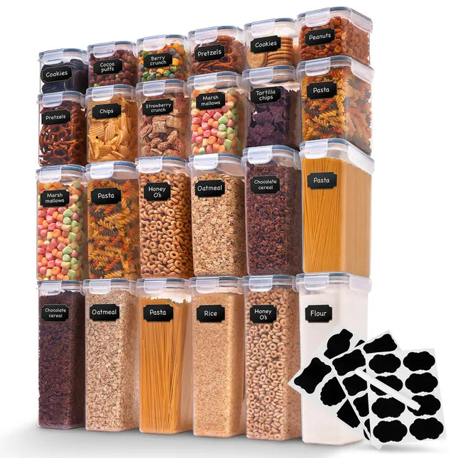 24-Piece Airtight Food Storage Containers Set for Pantry Organization