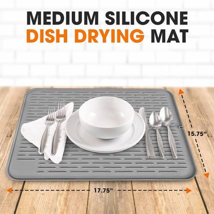 Large Silicone Dish Drying Mat – Kitchen Counter Drying Pad