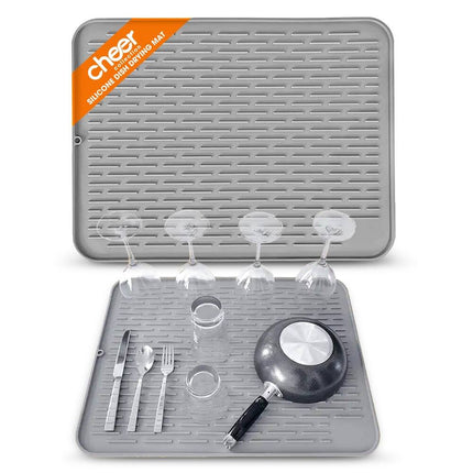 Large Silicone Dish Drying Mat – Kitchen Counter Drying Pad