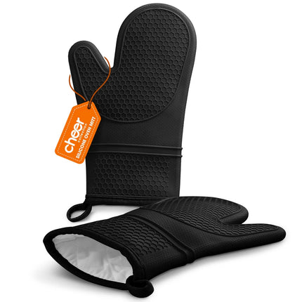 Set of 2 Silicone Oven Mitts – Soft Cotton Lining, Heat-Resistant
