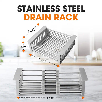 Sink Strainer & Drying Rack – Over-the-Sink, Expandable & Durable