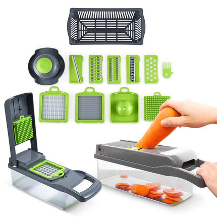 Vegetable Chopper with Container Manual Food Chopper Kitchen Tool Set