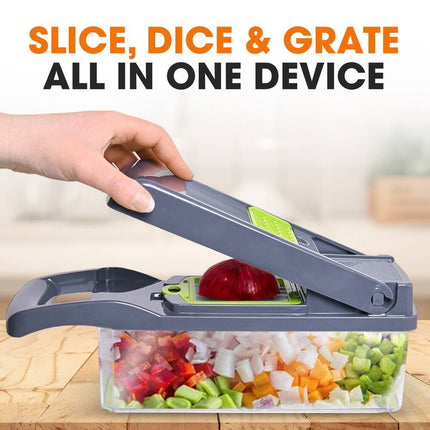 Vegetable Chopper with Container Manual Food Chopper Kitchen Tool Set