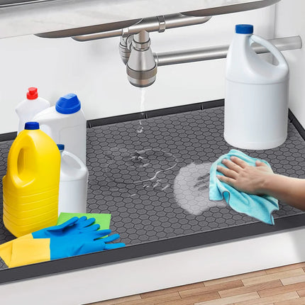 Waterproof Silicone Under-Sink Mat – Raised Edges for Spill Protection